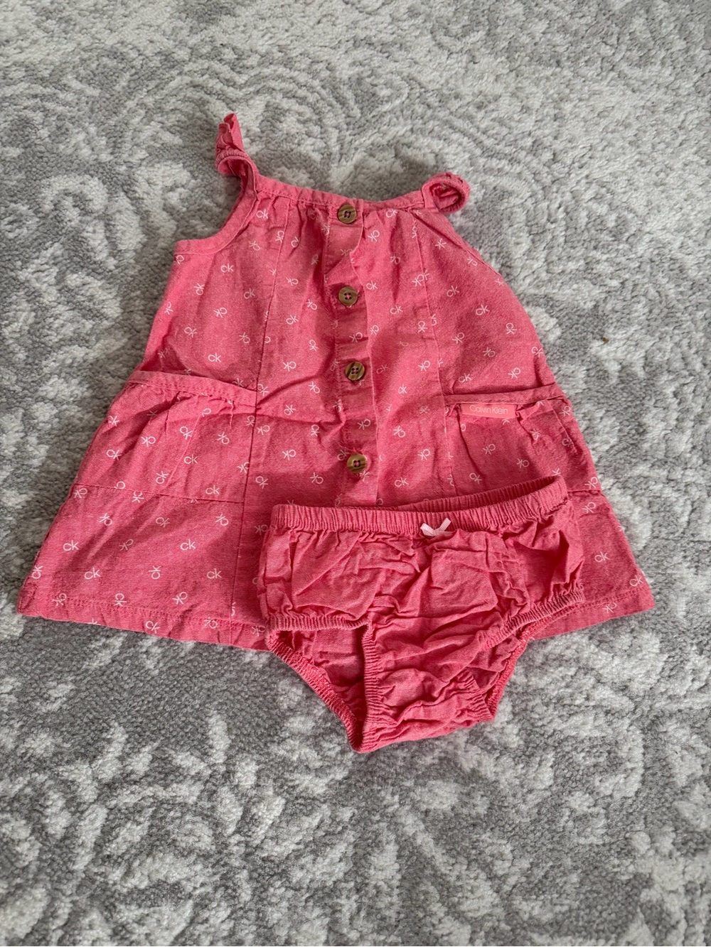 Calvin Klein Pink Sundress with Bloomers
